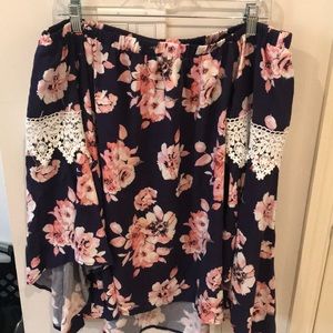 Floral off shoulder blouse